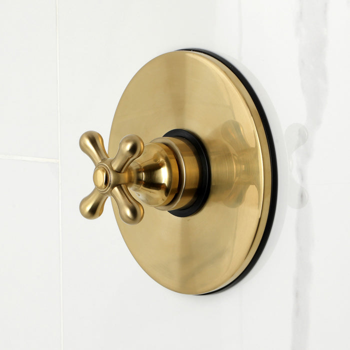 Kingston Tulare KB6337AX - Revival Single-Handle Pressure Balanced Tub and Shower Faucet, Brushed Brass