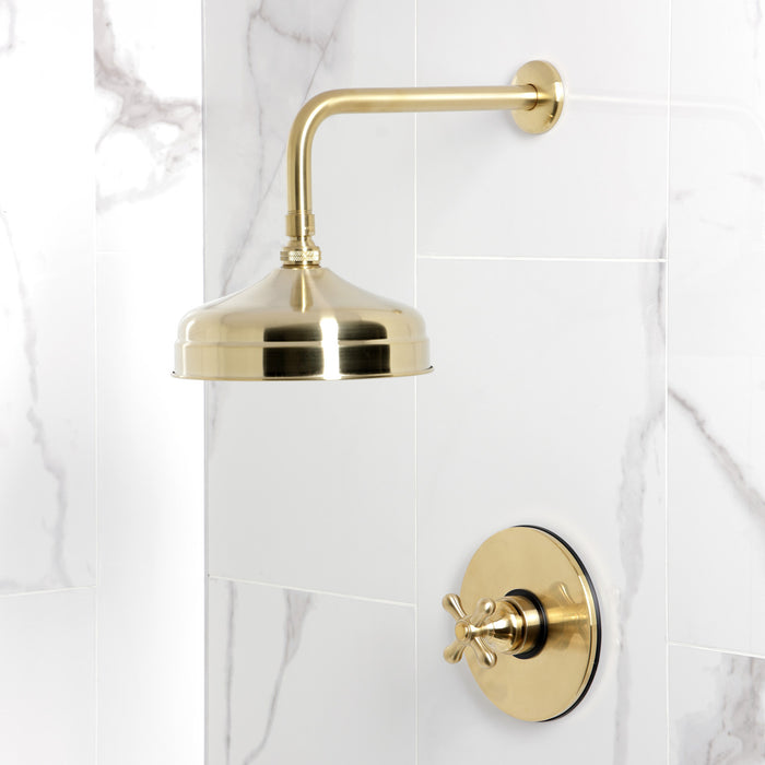 Kingston Heirloom KB6337AXSO - Restoration Single-Handle Pressure Balanced Shower Faucet, Brushed Brass