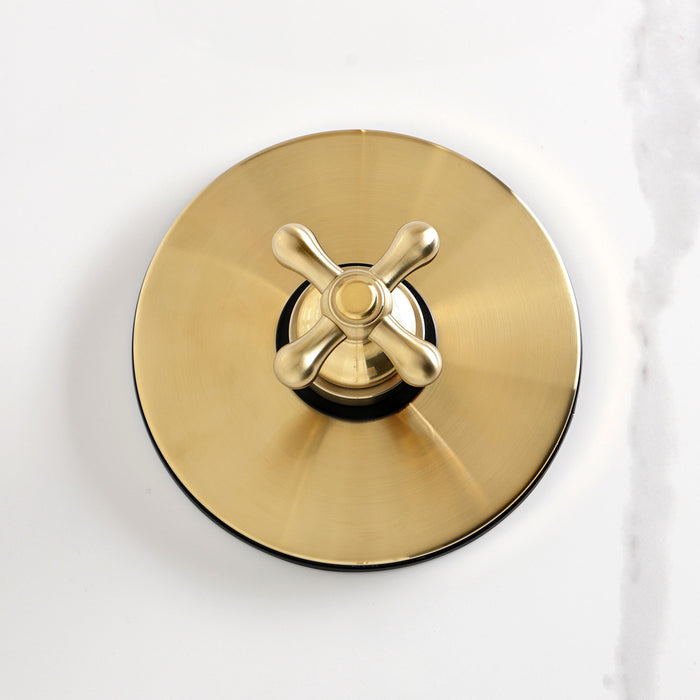 Kingston Tulare KB6337AXTO - Restoration Single-Handle Pressure Balanced Tub Faucet, Brushed Brass