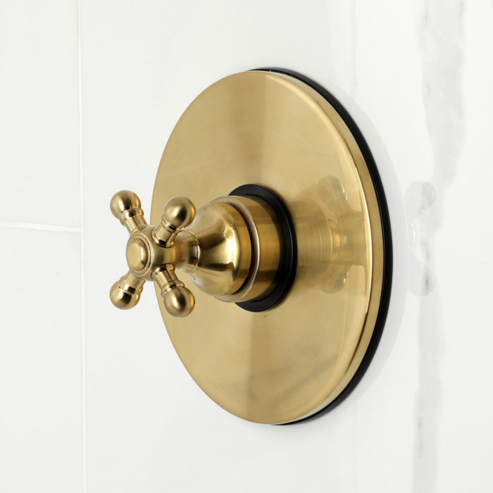 Kingston Tulare KB6337BX - Metropolitan Single-Handle Pressure Balanced Tub and Shower Faucet, Brushed Brass