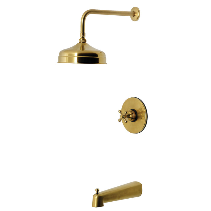 Kingston Tulare KB6337BX - Metropolitan Single-Handle Pressure Balanced Tub and Shower Faucet, Brushed Brass
