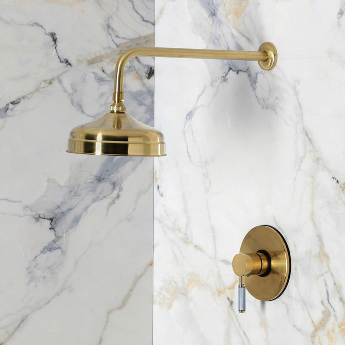 Kingston Verona KB6337KPSSO Single-Handle Pressure Balanced Shower Faucet, Brushed Brass