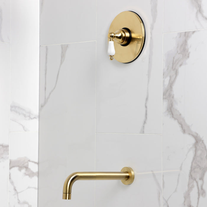 Kingston Tulare KB6337PLTO - Victorian Single-Handle Pressure Balanced Tub Faucet, Brushed Brass