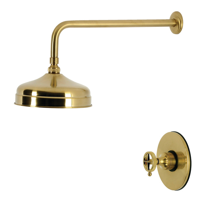 Kingston Levante KB6337RNKSO Knurled Single-Handle Pressure Balanced Shower Faucet, Brushed Brass
