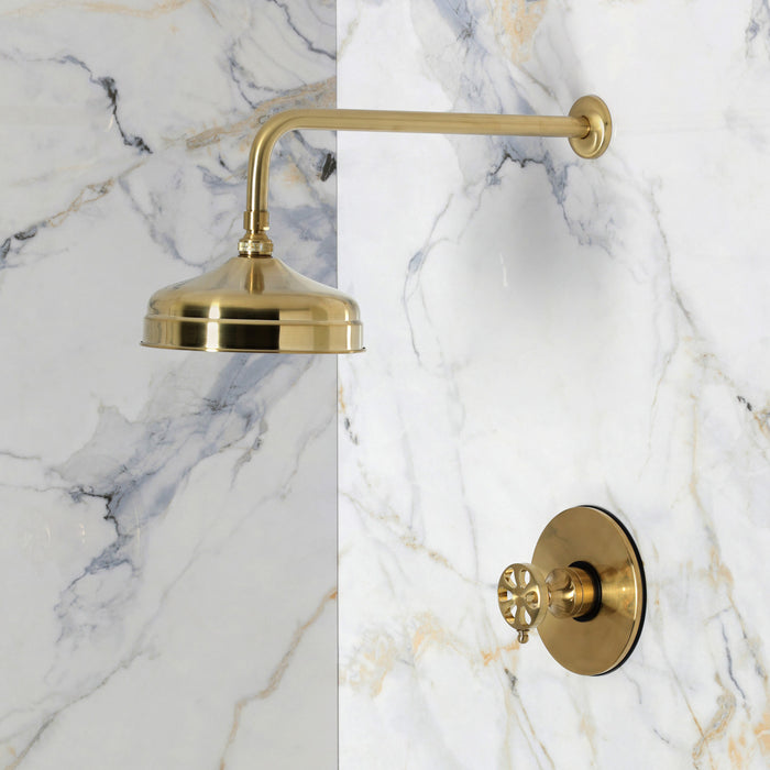 Kingston Belknap KB6337RXSO Single-Handle Pressure Balanced Shower Faucet, Brushed Brass
