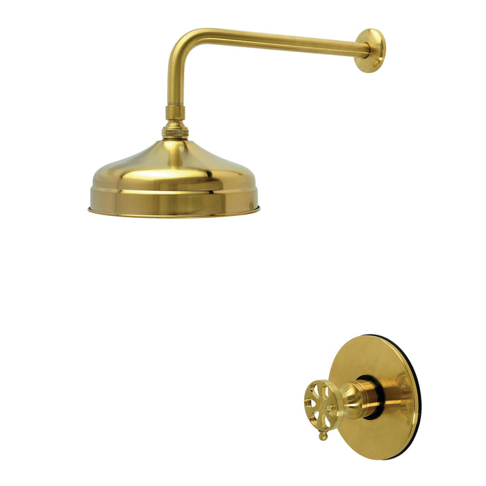 Kingston Belknap KB6337RXSO Single-Handle Pressure Balanced Shower Faucet, Brushed Brass