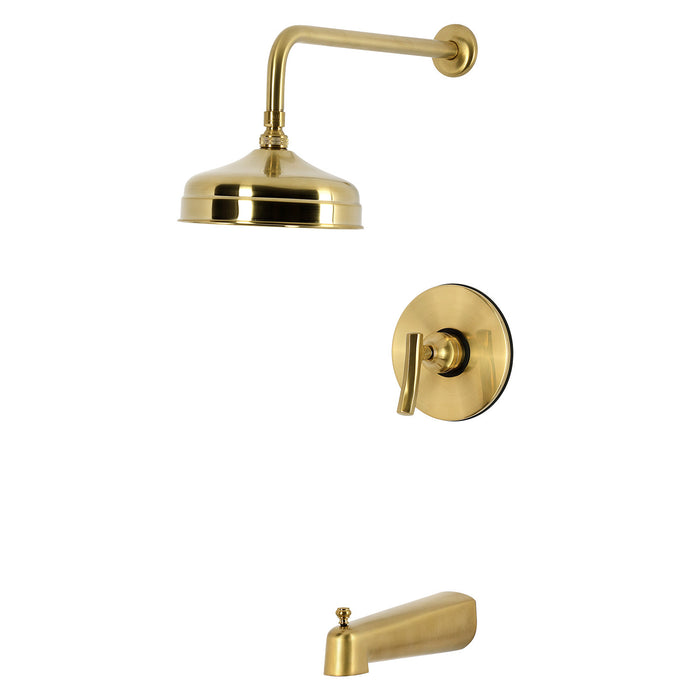 Kingston Hallerbos KB6337TKL Single-Handle Pressure Balanced Tub and Shower Faucet, Brushed Brass