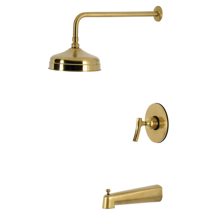 Kingston Hallerbos KB6337TKL Single-Handle Pressure Balanced Tub and Shower Faucet, Brushed Brass