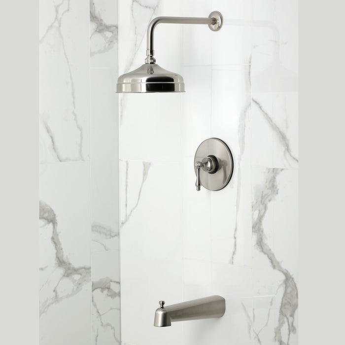 Kingston Tulare KB6338AL - Revival Single-Handle Pressure Balanced Tub and Shower Faucet, Brushed Nickel