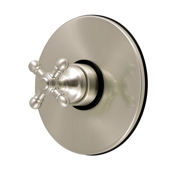 Kingston Metropolitan KB6338BXE Single-Handle Pressure Balanced Tub and Shower Faucet Valve and Trim Kit, Brushed Nickel (Valve Included)
