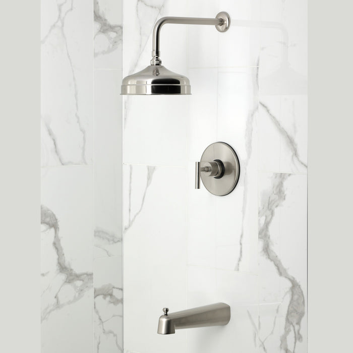 Kingston Sona KB6338CML - Manhattan Single-Handle Pressure Balanced Tub and Shower Faucet, Brushed Nickel