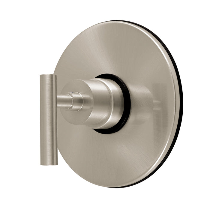 Kingston Manhattan KB6338CMLE Single-Handle Pressure Balanced Tub and Shower Faucet Valve and Trim Kit, Brushed Nickel (Valve Included)