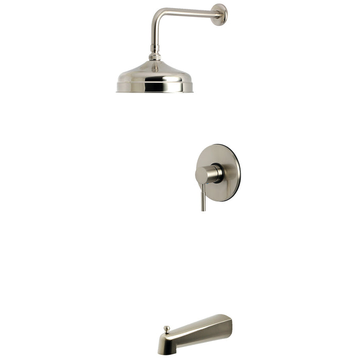 Kingston Sona KB6338DL - Concord Single-Handle Pressure Balanced Tub and Shower Faucet, Brushed Nickel