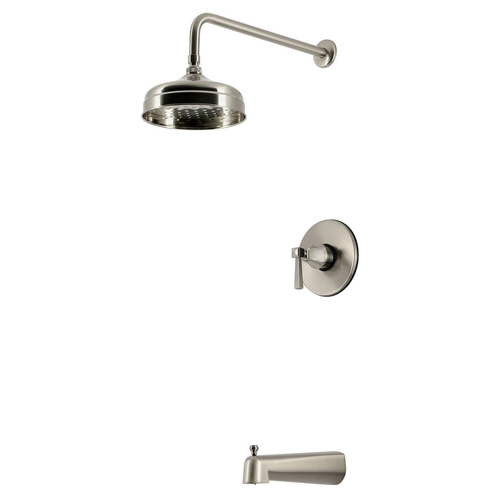Kingston KB6338DQL Single-Handle Pressure Balanced Tub and Shower Faucet, Brushed Nickel