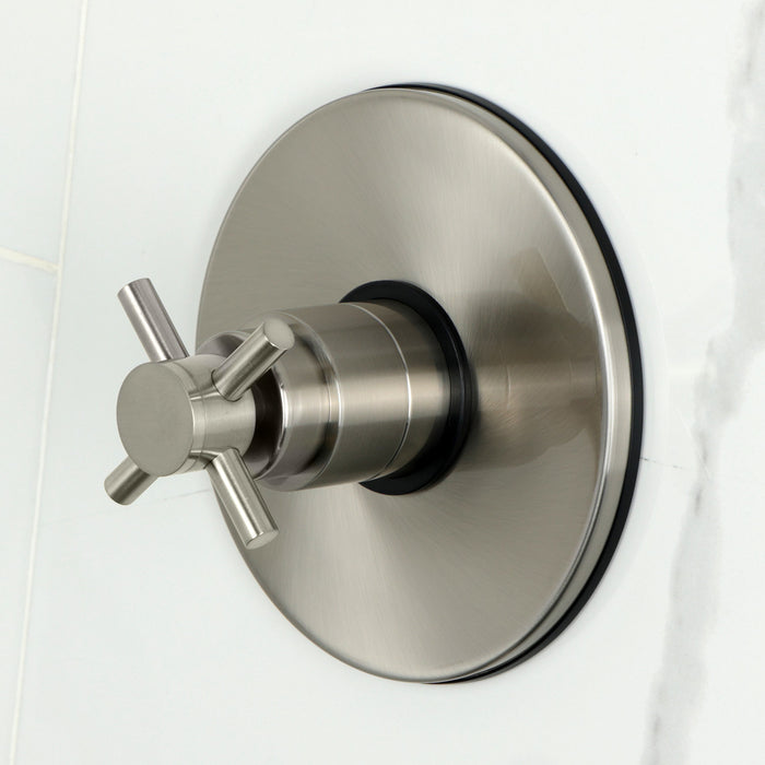 Kingston Sona KB6338DX - Concord Single-Handle Pressure Balanced Tub and Shower Faucet, Brushed Nickel
