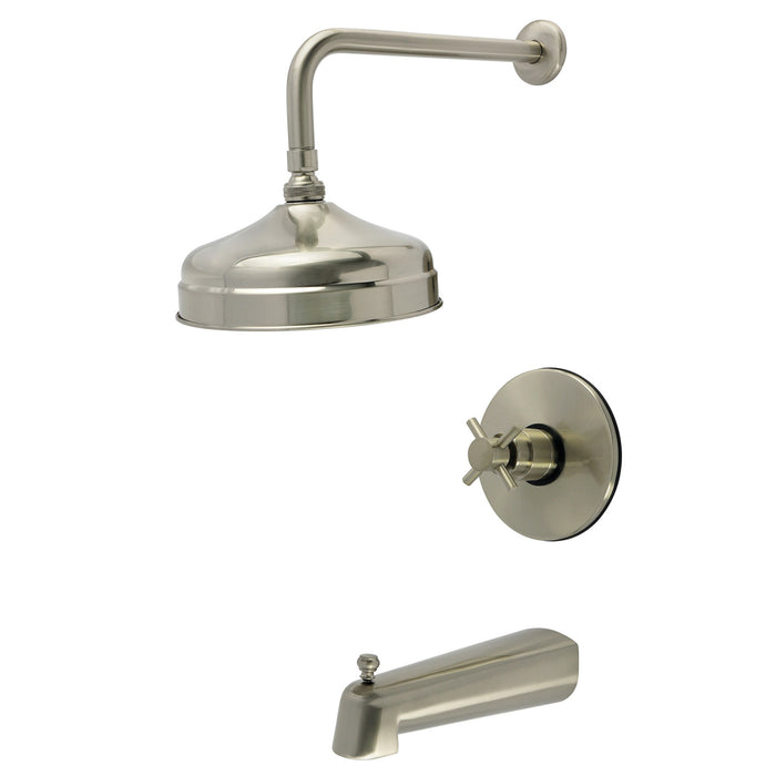 Kingston Sona KB6338DX - Concord Single-Handle Pressure Balanced Tub and Shower Faucet, Brushed Nickel