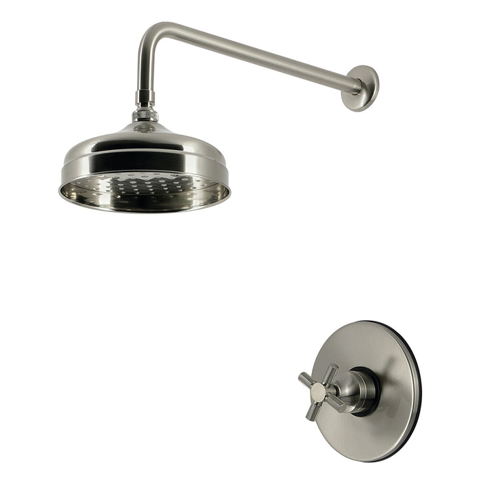 Kingston Convergent KB6338KNXSO Knurled Single-Handle Pressure Balanced Shower Faucet, Brushed Nickel