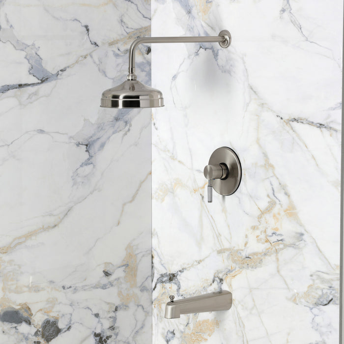Kingston Verona KB6338KPS Single-Handle Pressure Balanced Tub and Shower Faucet, Brushed Nickel