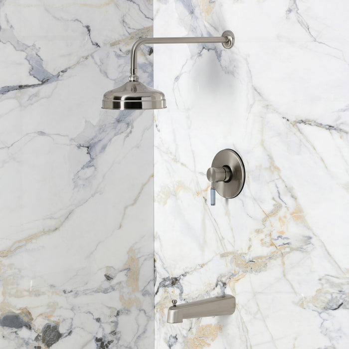 Kingston Verona KB6338KPS Single-Handle Pressure Balanced Tub and Shower Faucet, Brushed Nickel