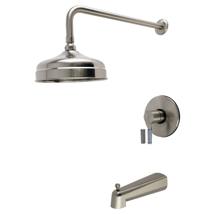 Kingston Verona KB6338KPS Single-Handle Pressure Balanced Tub and Shower Faucet, Brushed Nickel