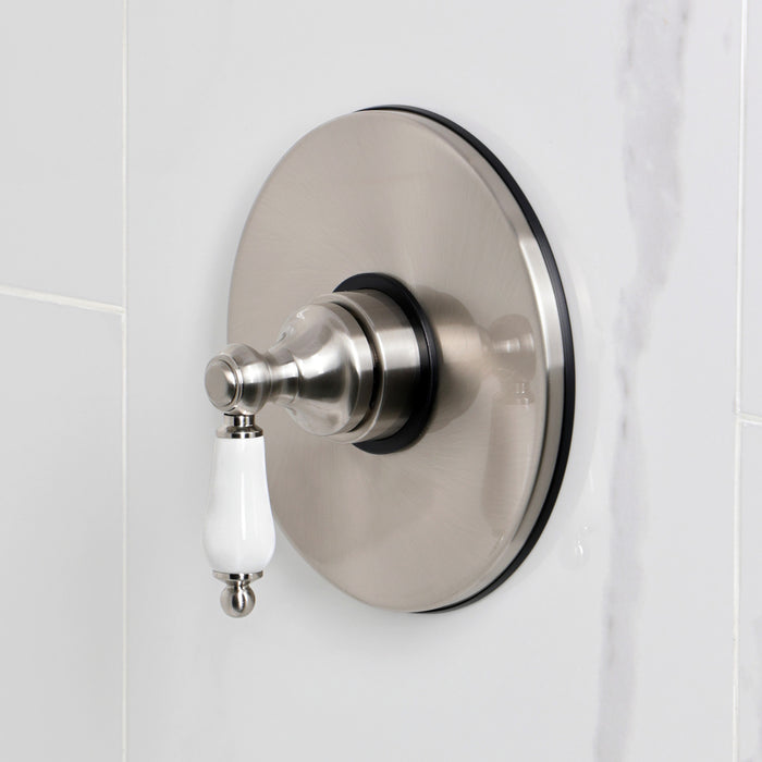 Kingston Tulare KB6338PLTO - Victorian Single-Handle Pressure Balanced Tub Faucet, Brushed Nickel