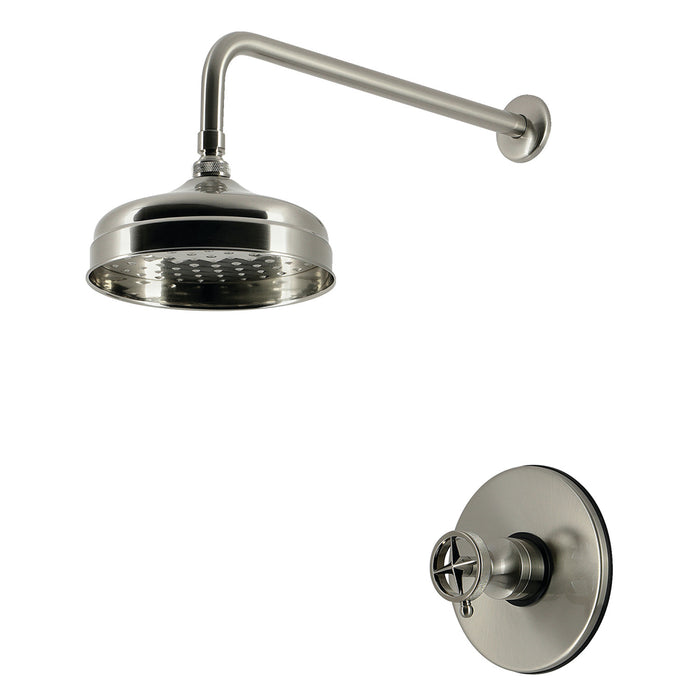 Kingston Levante KB6338RNKSO Knurled Single-Handle Pressure Balanced Shower Faucet, Brushed Nickel