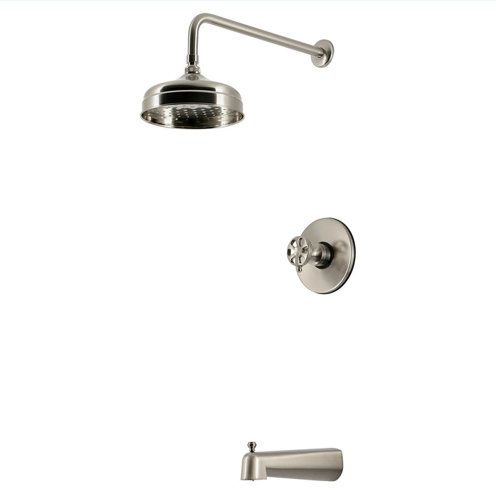 Kingston Belknap KB6338RX Single-Handle Pressure Balanced Tub and Shower Faucet, Brushed Nickel