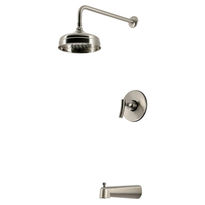 Kingston Hallerbos KB6338TKL Single-Handle Pressure Balanced Tub and Shower Faucet, Brushed Nickel