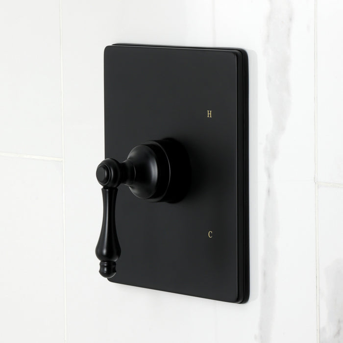 Kingston Tulare KB6340AL - Revival Single-Handle Pressure Balanced Tub and Shower Faucet, Matte Black