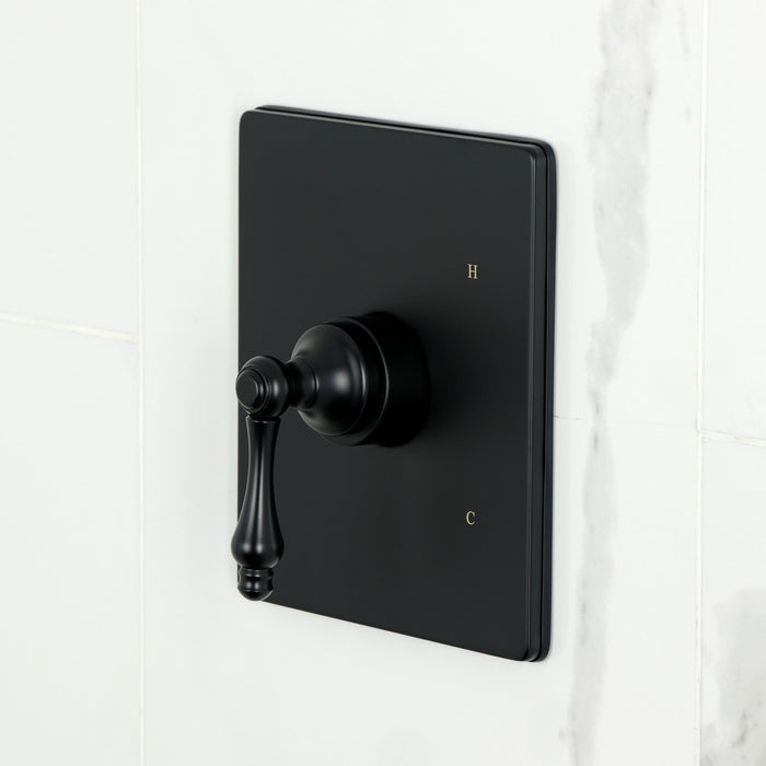 Kingston Tulare KB6340ALTO - Restoration Single-Handle Pressure Balanced Tub Faucet, Matte Black