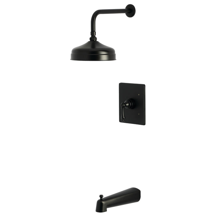 Kingston Tulare KB6340AL - Revival Single-Handle Pressure Balanced Tub and Shower Faucet, Matte Black