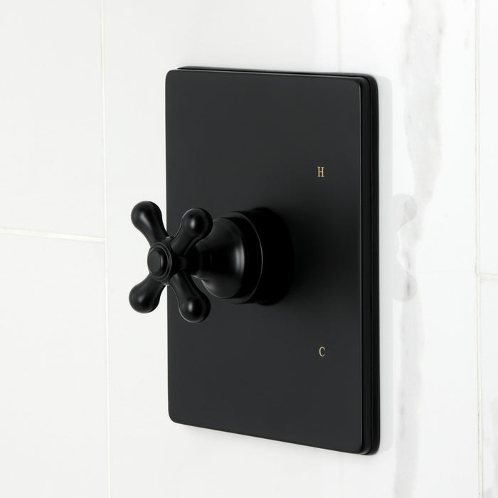 Kingston Tulare KB6340AX - Revival Single-Handle Pressure Balanced Tub and Shower Faucet, Matte Black