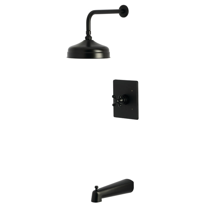 Kingston Tulare KB6340AX - Revival Single-Handle Pressure Balanced Tub and Shower Faucet, Matte Black