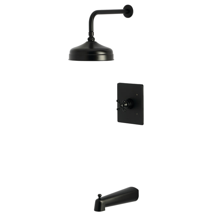 Kingston Tulare KB6340BX - Metropolitan Single-Handle Pressure Balanced Tub and Shower Faucet, Matte Black