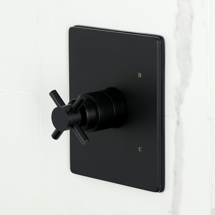 Kingston Sona KB6340DX - Concord Single-Handle Pressure Balanced Tub and Shower Faucet, Matte Black