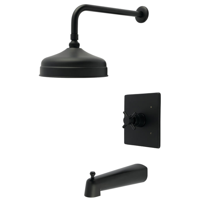Kingston Sona KB6340DX - Concord Single-Handle Pressure Balanced Tub and Shower Faucet, Matte Black
