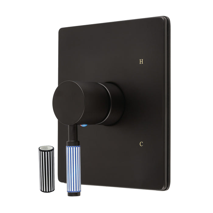 Kingston Verona KB6340KPSE Single-Handle Pressure Balanced Tub and Shower Faucet Valve and Trim Kit, Matte Black (Valve Included)