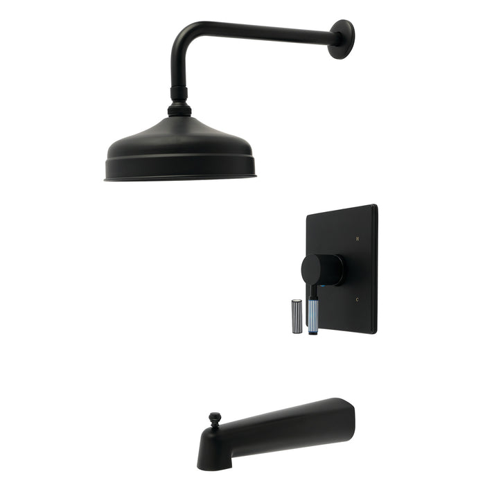 Kingston Verona KB6340KPS Single-Handle Pressure Balanced Tub and Shower Faucet, Matte Black