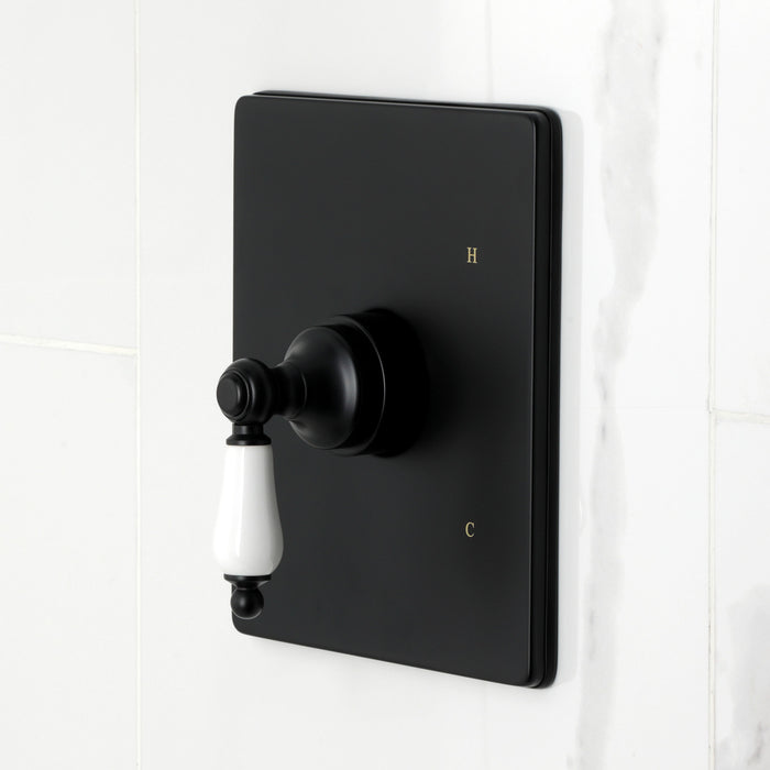 Kingston Tulare KB6340PL - Demure Single-Handle Pressure Balanced Tub and Shower Faucet, Matte Black