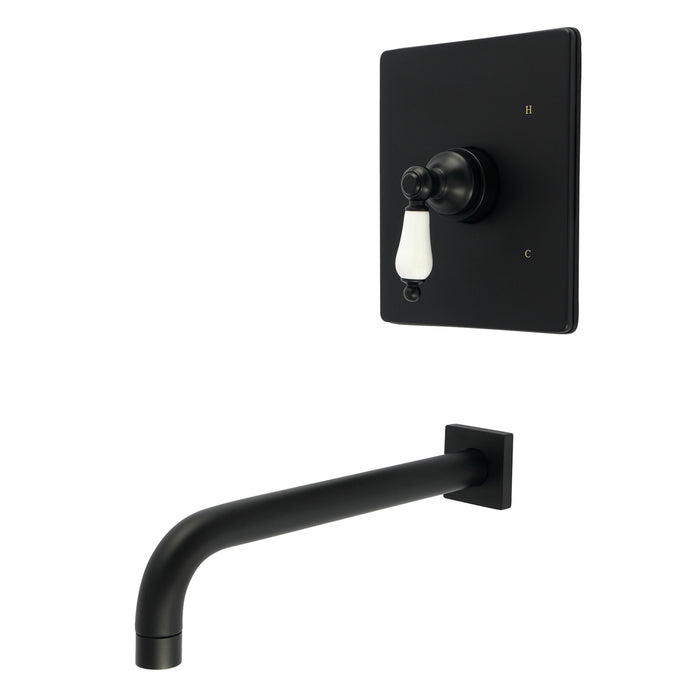 Kingston Tulare KB6340PLTO - Victorian Single-Handle Pressure Balanced Tub Faucet, Matte Black