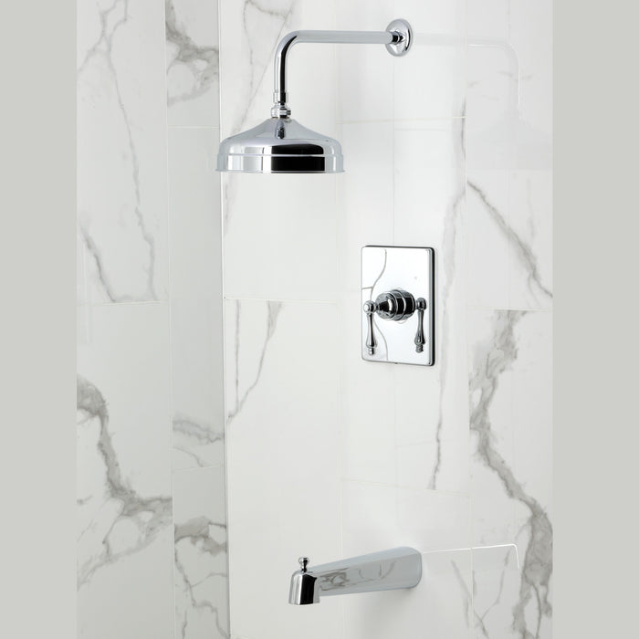 Kingston Tulare KB6341AL - Revival Single-Handle Pressure Balanced Tub and Shower Faucet, Polished Chrome