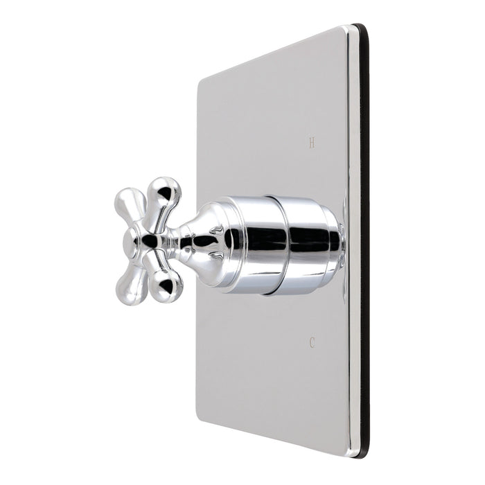 Kingston Revival KB6341AXE Single-Handle Pressure Balanced Tub and Shower Faucet Valve and Trim Kit, Polished Chrome (Valve Included)