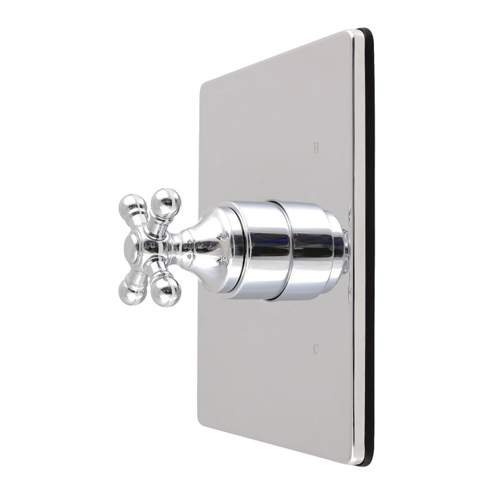 Kingston Metropolitan KB6341BXE Single-Handle Pressure Balanced Tub and Shower Faucet Valve and Trim Kit, Polished Chrome (Valve Included)