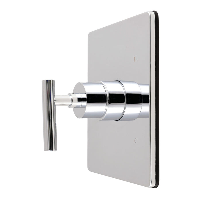 Kingston Manhattan KB6341CMLE Single-Handle Pressure Balanced Tub and Shower Faucet Valve and Trim Kit, Polished Chrome (Valve Included)