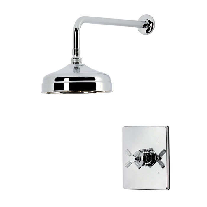 Kingston Convergent KB6341KNXSO Knurled Single-Handle Pressure Balanced Shower Faucet, Polished Chrome