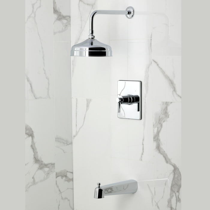 Kingston Sona KB6341NDL - NuvoFusion Single-Handle Pressure Balanced Tub and Shower Faucet, Polished Chrome