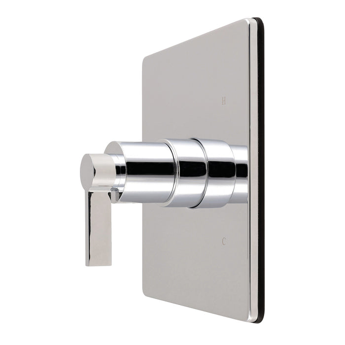 Kingston NuvoFusion KB6341NDLE Single-Handle Pressure Balanced Tub and Shower Faucet Valve and Trim Kit, Polished Chrome (Valve Included)
