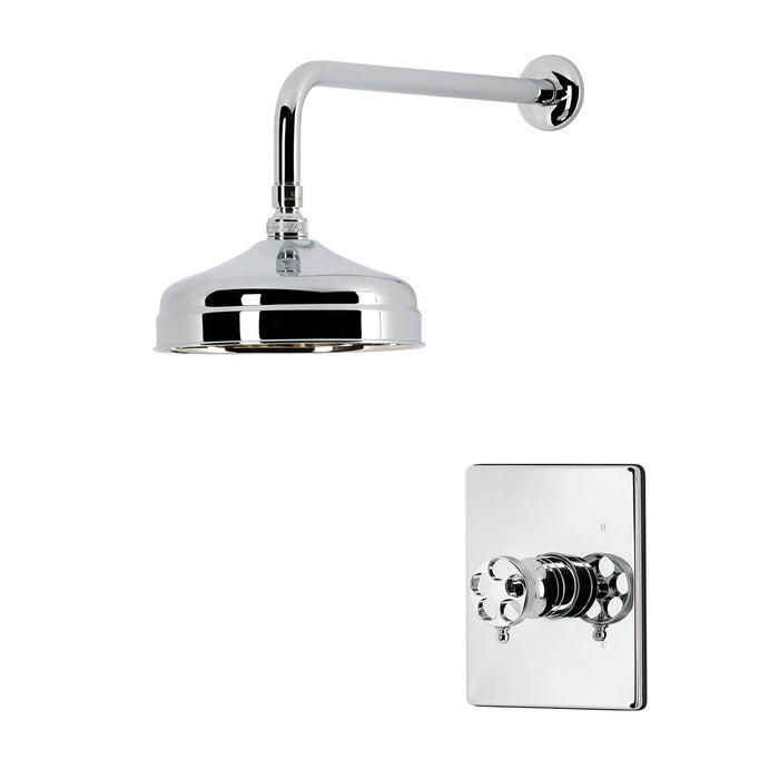 Kingston Wendell KB6341RKZSO Knurled Single-Handle Pressure Balanced Shower Faucet, Polished Chrome