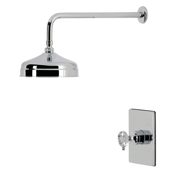 Kingston Wendell KB6341RKZSO Knurled Single-Handle Pressure Balanced Shower Faucet, Polished Chrome