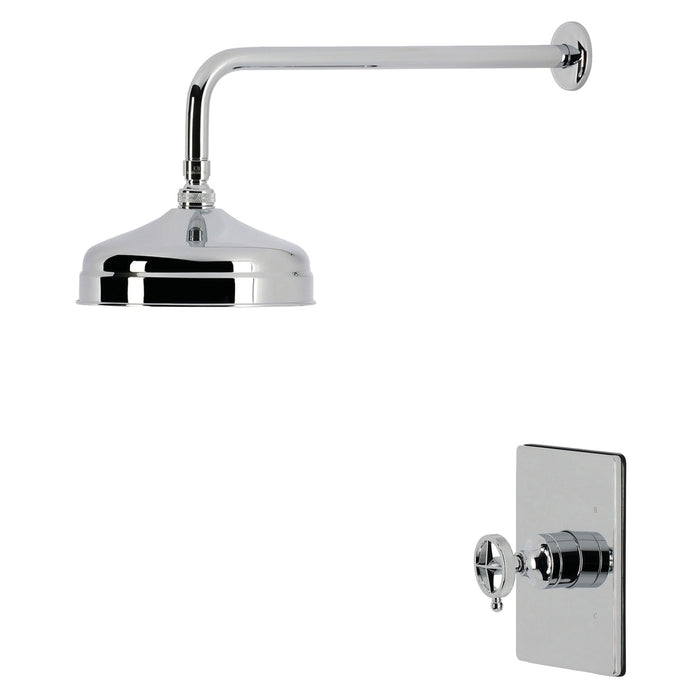 Kingston Levante KB6341RNKSO Knurled Single-Handle Pressure Balanced Shower Faucet, Polished Chrome